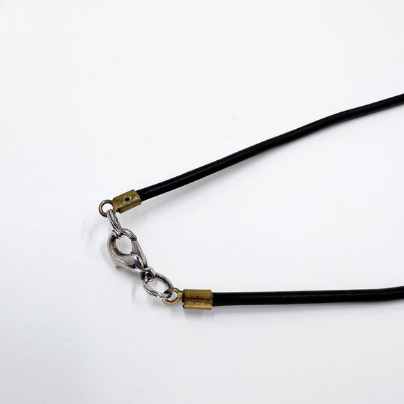 Cute Hematite Sea Turtle Pendant Black Cord 16” Necklace - Picture 5 of 7